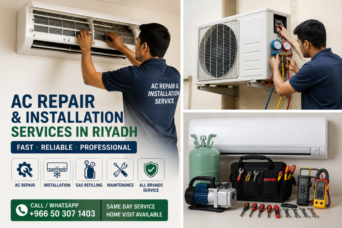 AC Repair, Installation & Gas Refilling Services in Riyadh