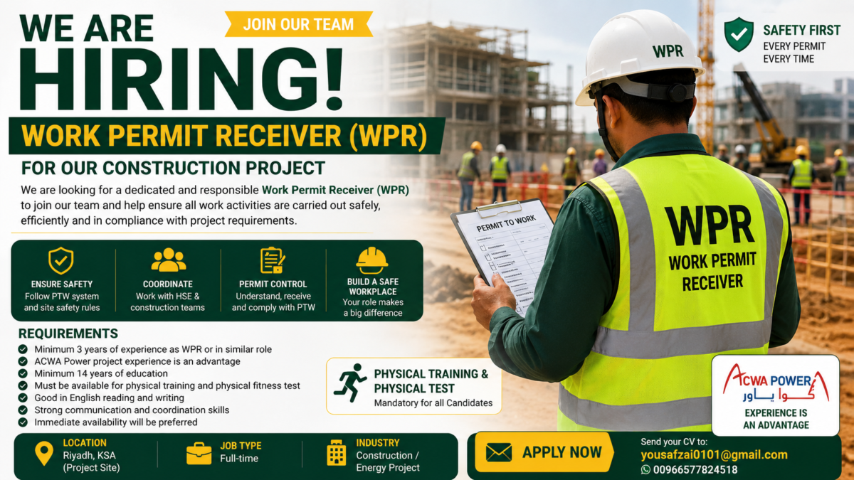 Work Permit Receiver (WPR) – Construction Project